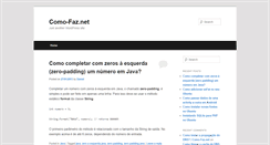 Desktop Screenshot of como-faz.net